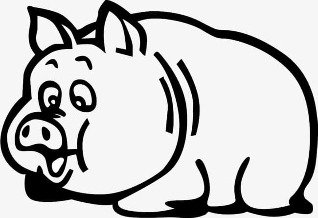 Cartoon Cute Pig Silhouette PNG, Clipart, Animal, Animals, Animal Silhouette, Cartoon, Cartoon Animals Free PNG Download