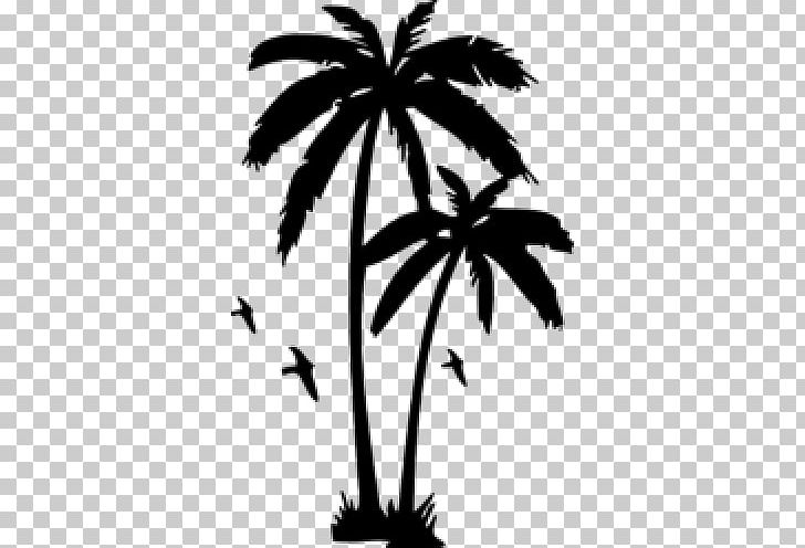 Wall Decal Arecaceae Tree PNG, Clipart, Arecaceae, Arecales, Black And White, Branch, Decal Free PNG Download