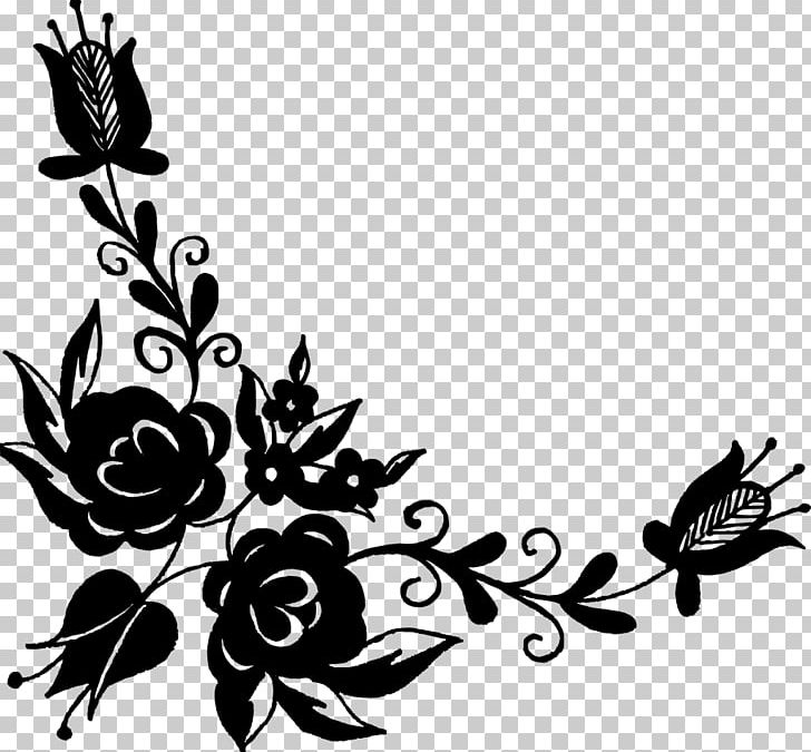 Floral Design PNG, Clipart, Art, Autocad Dxf, Black, Black And White, Branch Free PNG Download
