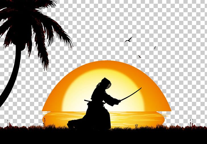 Silhouette Kendo Illustration PNG, Clipart, Beach, Cartoon, Computer Wallpaper, Contest, Dojo Free PNG Download