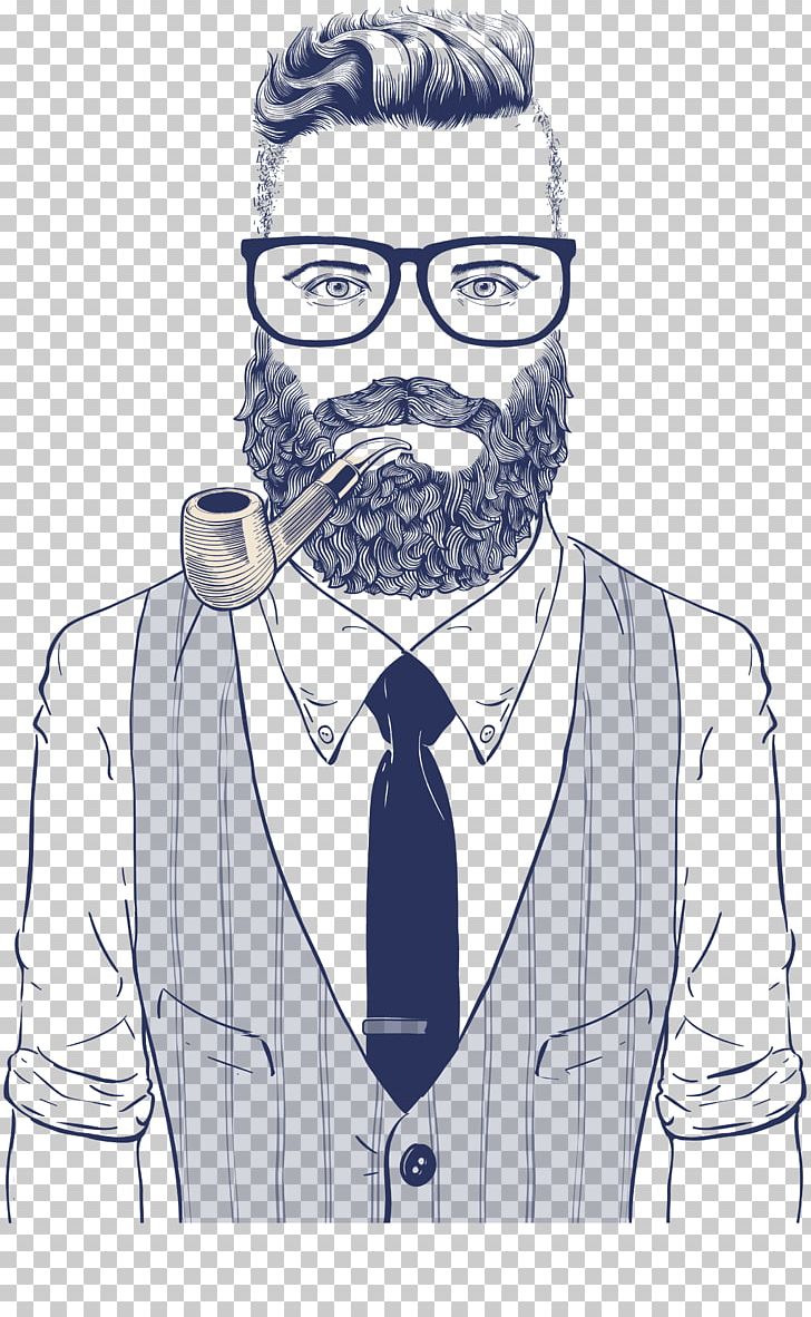 Hipster Drawing Retro Style Illustration PNG, Clipart, Business Man, Fashion, Glasses, Hair, Happy Birthday Vector Images Free PNG Download