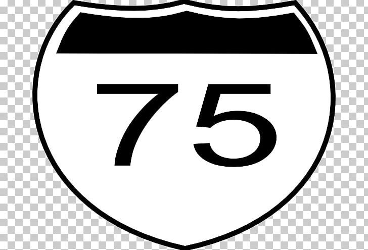 Interstate 75 In Ohio Interstate 40 Interstate 10 Interstate 8 PNG, Clipart, Black, Black And White, Brand, Circle, Clip Free PNG Download