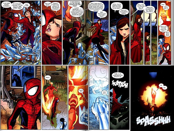 Spider-Man Kitty Pryde Human Torch Iceman Spider-Woman (Jessica Drew) PNG, Clipart, Action Figure, Captain America, Collage, Comic, Comic Book Free PNG Download
