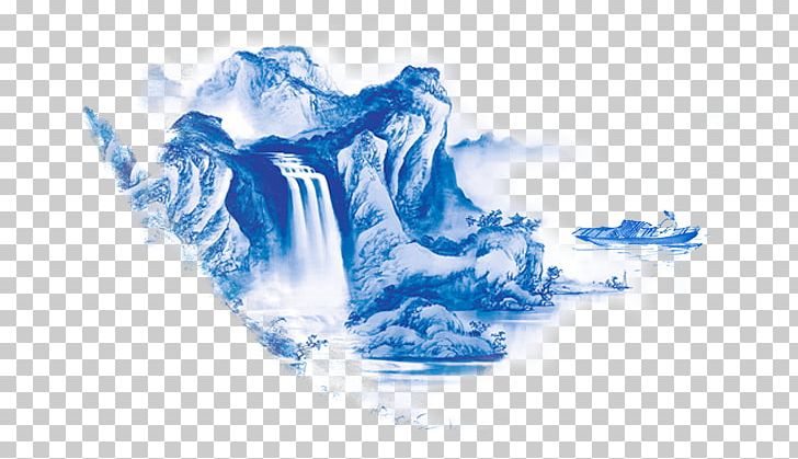 Jingdezhen Blue And White Pottery Ceramic PNG, Clipart, Blue, Brand, Cartoon Mountains, Cartoon Snow Mountain, Computer Wallpaper Free PNG Download