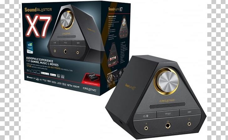 Sound Blaster X-Fi Sound Cards & Audio Adapters 5.1 Sound Card External Sound Blaster SoundBlaster X7 Digital Output Creative Surround Sound PNG, Clipart, Amplifier, Audio, Audio Power Amplifier, Blaster, Creative Free PNG Download