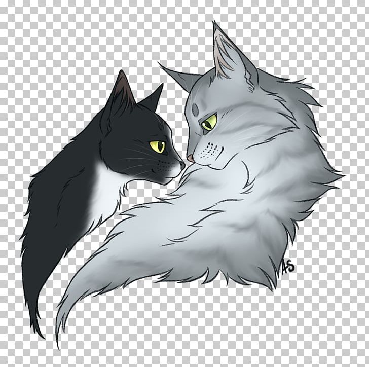 Maine Coon Kitten Warriors Whiskers Drawing PNG, Clipart, Animals, Art, Black Cat, Carnivora, Carnivoran Free PNG Download