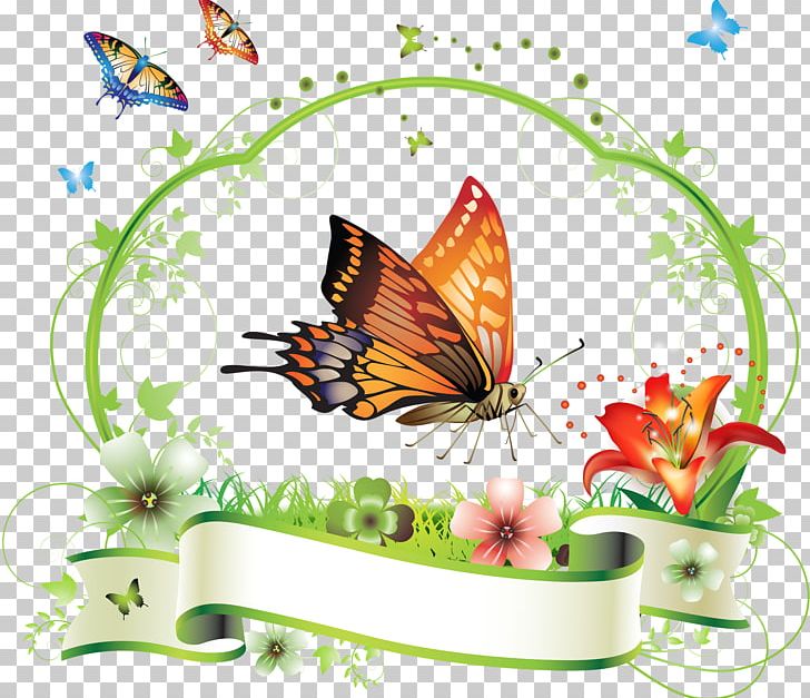 Butterfly Flower Floral Design PNG, Clipart, Brush Footed Butterfly, Butterfly, Butterfly Flower, Butterfly Frame, Clip Art Free PNG Download