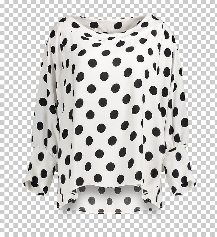Polka Dot T-shirt Blouse Sleeve White PNG, Clipart, Black, Blouse, Blue, Clothing, Collar Free PNG Download