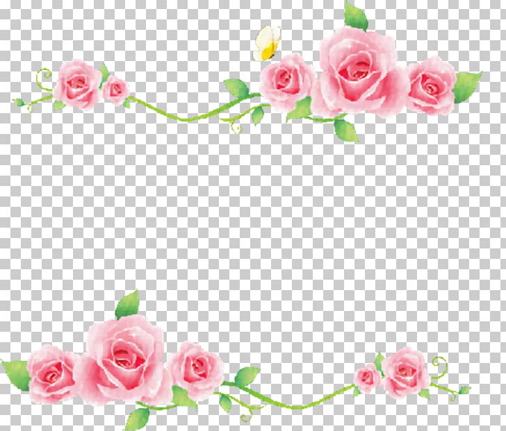 Borders And Frames Rose Flower Pink PNG, Clipart, Art, Artificial Flower, Blossom, Borders And Frames, Cut Flowers Free PNG Download