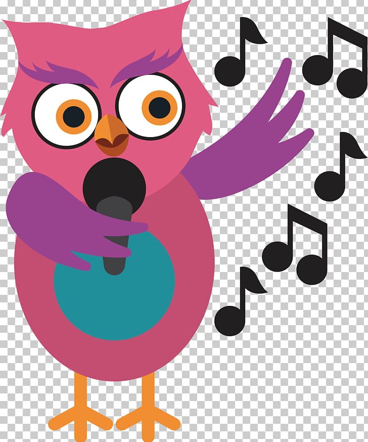Cartoon Singing PNG, Clipart, Art, Beak, Bird, Cartoon, Cute Owl Free PNG Download
