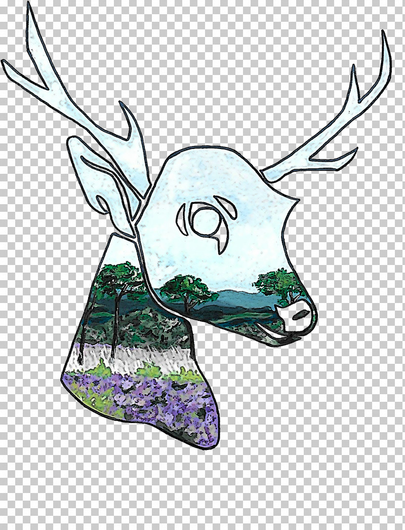 Head Horn Deer Wildlife Drawing PNG, Clipart, Deer, Drawing, Head, Horn, Wildlife Free PNG Download