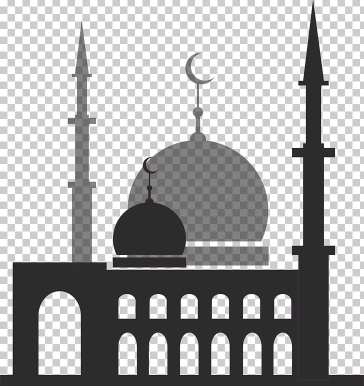 Mecca Jumu'ah Islam Salah Eid Al-Fitr PNG, Clipart, Arch, Architecture, Black And White, Brand, Building Free PNG Download