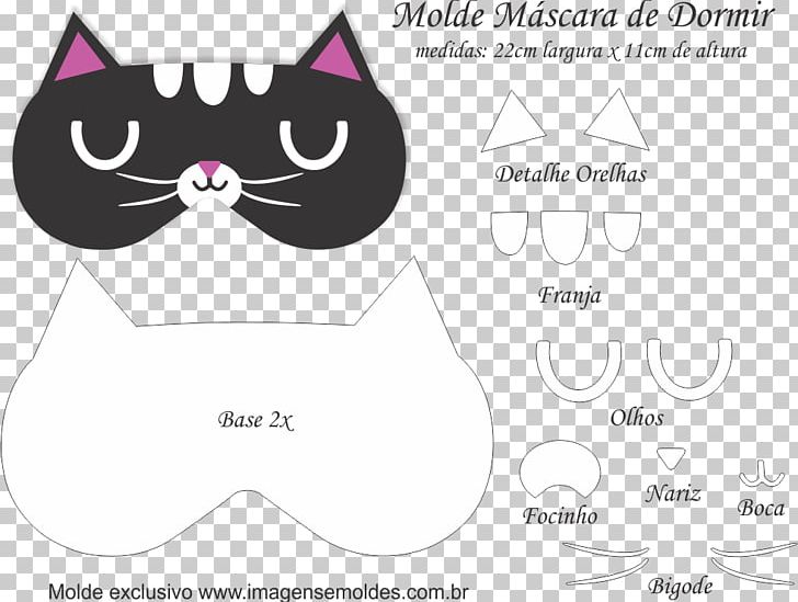 Cat Whiskers Molde Kitten Paper PNG, Clipart, Animals, Askartelu, Black, Black And White, Boo Free PNG Download