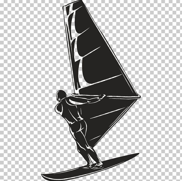 Silhouette Windsurfing PNG, Clipart, Angle, Animals, Black And White, Computer Font, Monochrome Free PNG Download