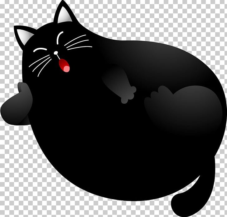 Black Cat Kitten Cartoon PNG, Clipart, Black, Black And White, Black Back, Black Hair, Black White Free PNG Download