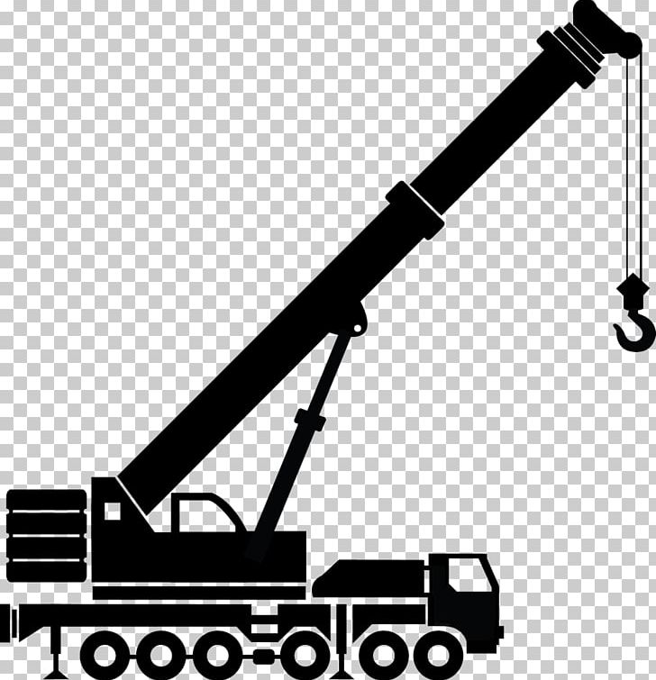 Mobile Crane Truck PNG, Clipart, Angle, Black And White, Clip Art, Computer Icons, Crane Free PNG Download