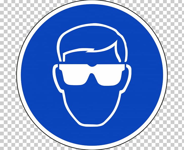 Signage Safety Eye Protection Personal Protective Equipment PNG, Clipart, Area, Circle, Electric Blue, Emoticon, Eyewear Free PNG Download