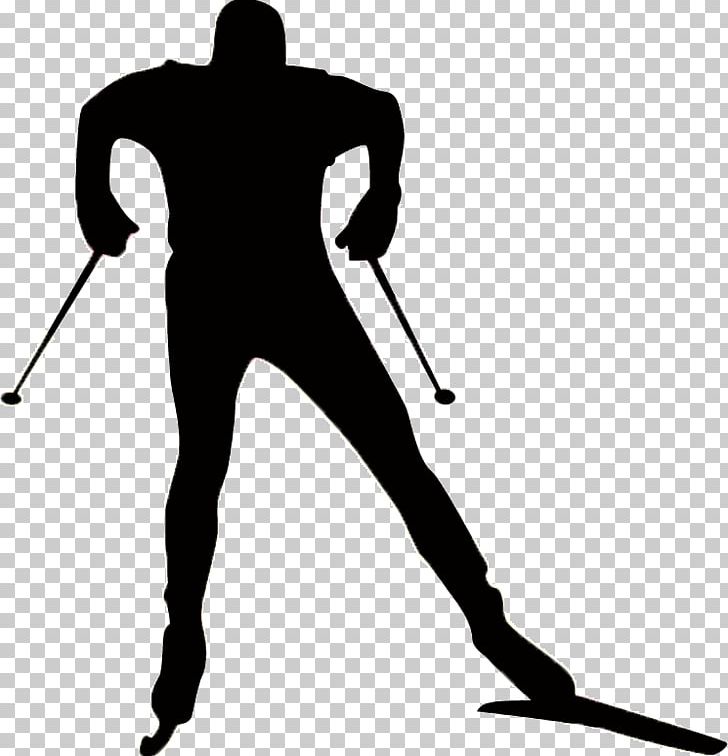 Ski Poles Cross-country Skiing Silhouette PNG, Clipart, Arm, Biathlon, Black And White, Cross Country Skiing, Crosscountry Skiing Free PNG Download