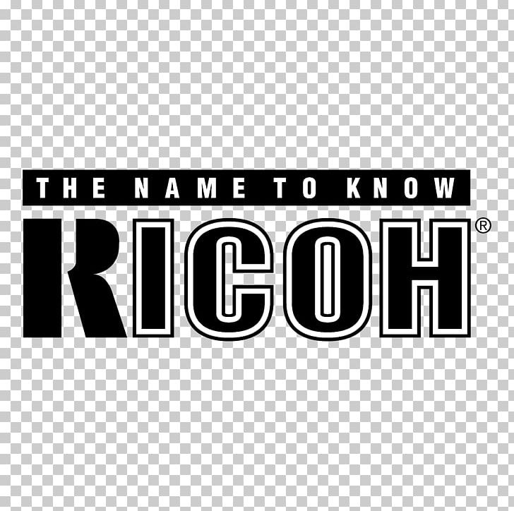 Ricoh Logo PNG, Clipart, Area, Black And White, Brand, Electronics, Label Free PNG Download