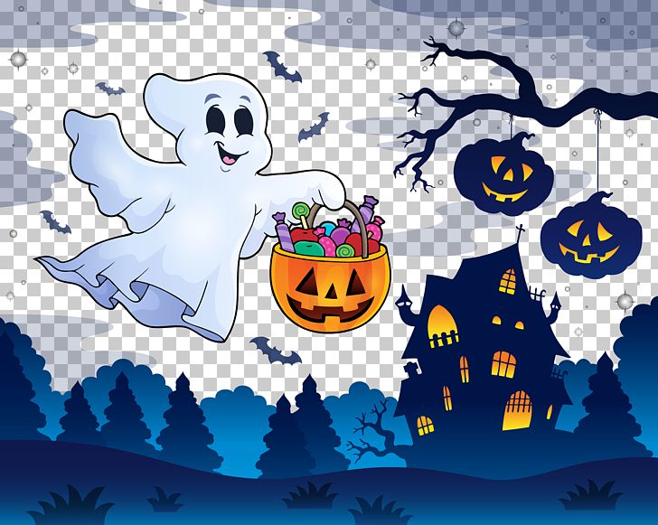 Ghost Halloween Illustration PNG, Clipart, Art, Cartoon, Clip Art, Computer Wallpaper, Festive Elements Free PNG Download