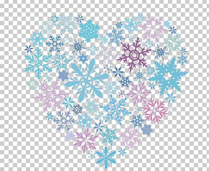 Snowflake Heart Illustration PNG, Clipart, Area, Blue, Circle, Color, Crystal Free PNG Download