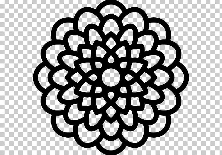 Dahlia Tenuis Cut Flowers PNG, Clipart, Black And White, Circle, Computer Icons, Cut Flowers, Dahlia Free PNG Download