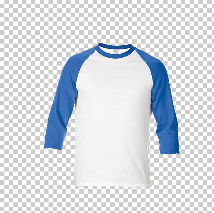 T-shirt Raglan Sleeve Clothing Gildan Activewear PNG, Clipart, Active Shirt, Blue, Clothing, Cobalt Blue, Collar Free PNG Download