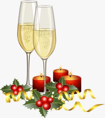 Christmas Champagne Small Creative PNG, Clipart, Ball, Candle, Champagne, Champagne Clipart, Christmas Free PNG Download