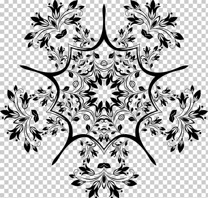 Flower Black And White Floral Design Pattern PNG, Clipart, Area, Art, Black, Black And White, Circle Free PNG Download