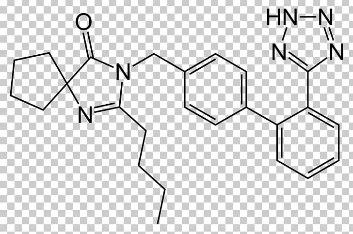 Irbesartan Angiotensin II Receptor Blocker Losartan Hydrochlorothiazide Candesartan PNG, Clipart, Angle, Antihypertensive Drug, Area, Black And White, Candesartan Free PNG Download