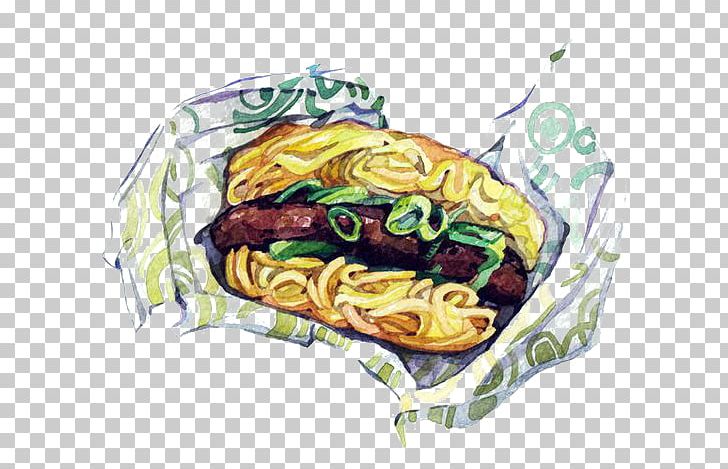 Hamburger Ramen Watercolor Painting Illustrator Illustration PNG, Clipart, Art, Bread, Cartoon, Cuisine, Dis Free PNG Download