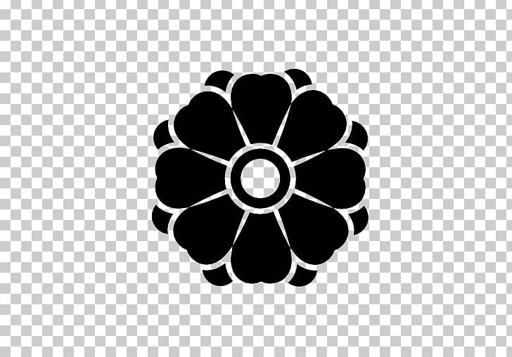 Flower Computer Icons Floral Design PNG, Clipart, Black, Black And White, Circle, Computer Icons, Encapsulated Postscript Free PNG Download
