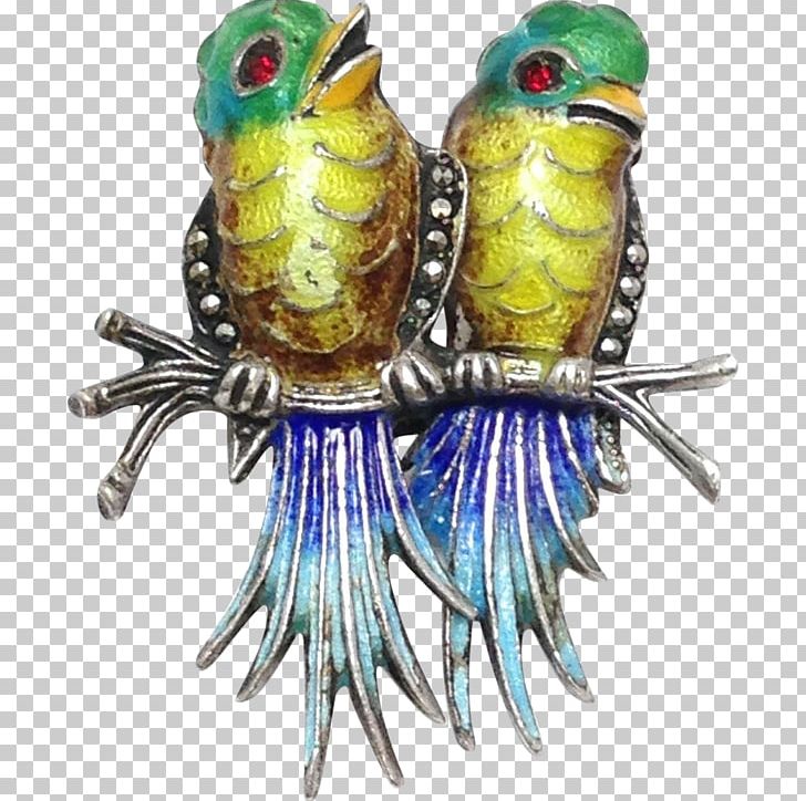 Lovebird Brooch Parrot Sterling Silver PNG, Clipart, Animals, Beak, Bird, Brooch, Common Pet Parakeet Free PNG Download