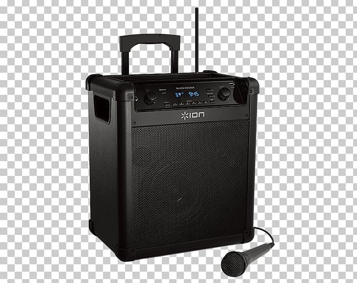 Microphone Wireless Speaker ION Audio Block Rocker IPA56 ION Audio Audio Helios Bluetooth Speaker Loudspeaker PNG, Clipart, Audio, Audio Equipment, Bluetooth, Electronic Instrument, Electronics Free PNG Download