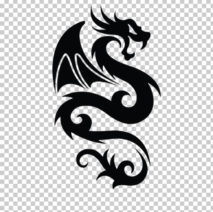 Wall Decal Sticker Dragon Polyvinyl Chloride PNG, Clipart, Adhesive, Black And White, Bumper Sticker, China, Chinese Dragon Free PNG Download