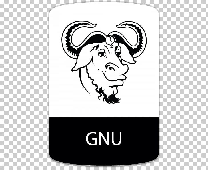 GNU Compiler Collection Linux GNU General Public License Emacs PNG, Clipart, Black, Black And White, Brand, Cattle Like Mammal, Fictional Character Free PNG Download