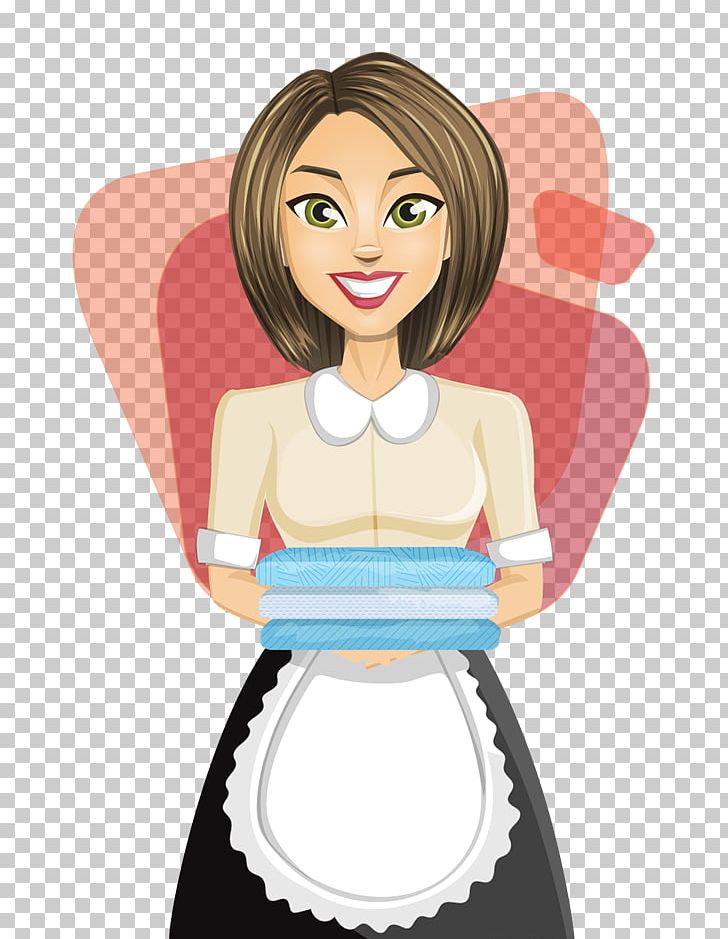 Maid Service Cleaner PNG, Clipart, Abdomen, Arm, Black Hair, Brown Hair, Cartoon Free PNG Download