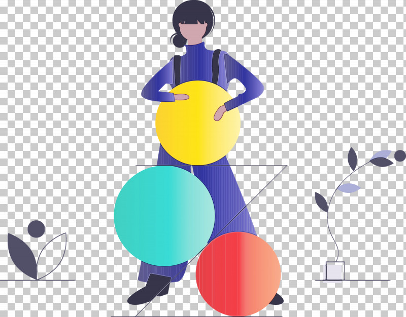 Cartoon Swiss Ball PNG, Clipart, Cartoon, Girl, Modern Art, Paint, Swiss Ball Free PNG Download