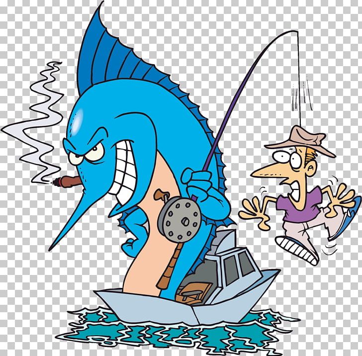 Recreational Fishing Fishing Rods Fisherman PNG, Clipart, Area, Art, Artwork, Atlantic Blue Marlin, Cartoon Free PNG Download