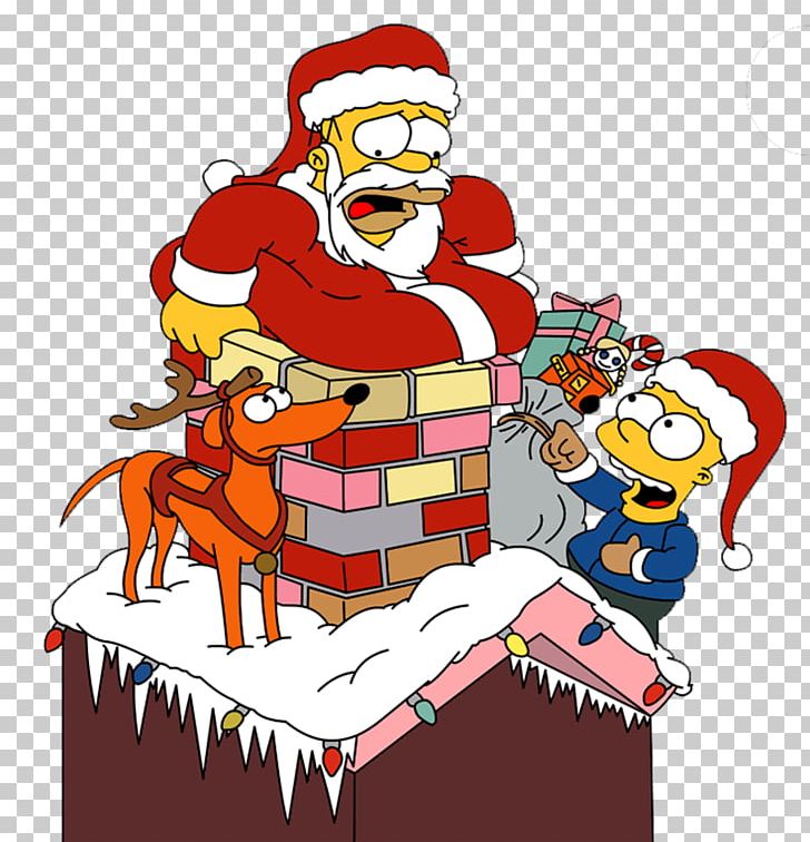 Homer Simpson Santa Claus Santa's Little Helper Bart Simpson Lisa Simpson PNG, Clipart,  Free PNG Download