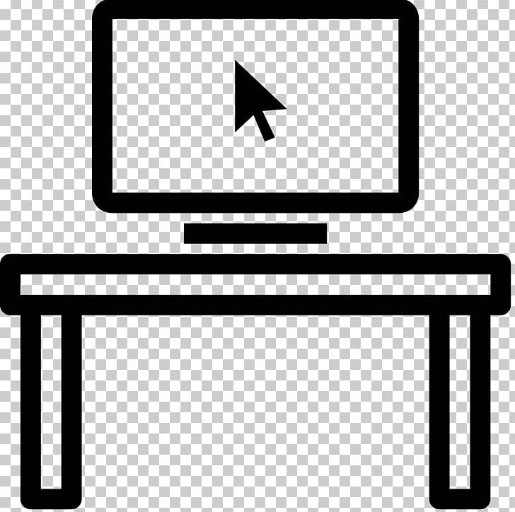 Table Computer Icons Personal Computer Furniture Desk PNG, Clipart, Angle, Area, Black And White, Computer, Computer Monitors Free PNG Download