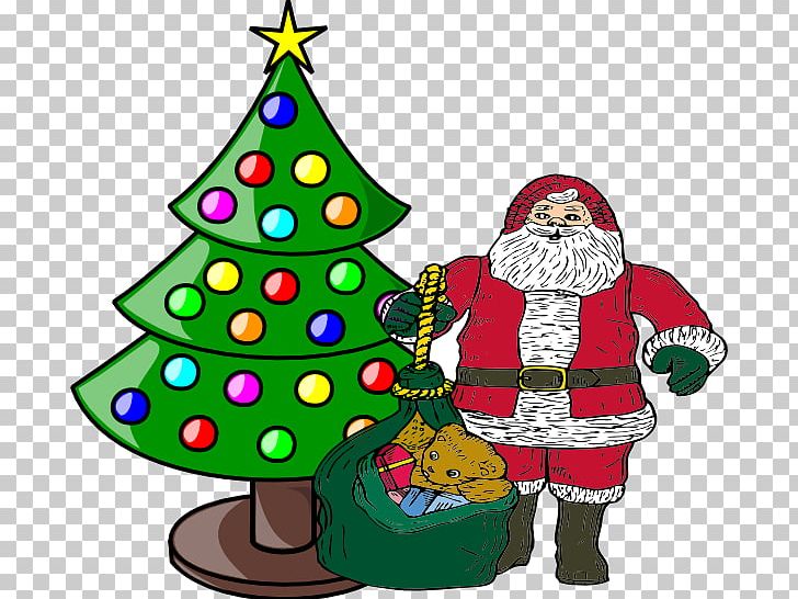 Santa Claus Christmas Tree Gift PNG, Clipart, Artwork, Christmas, Christmas Decoration, Christmas Ornament, Christmas Tree Free PNG Download