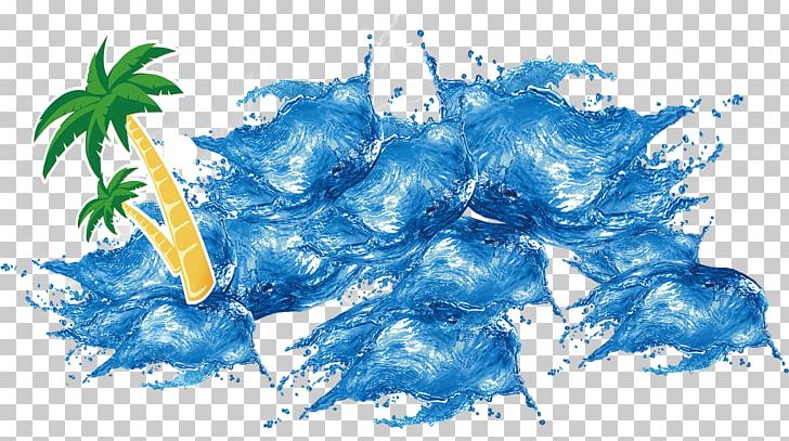Ice Summer Poster PNG, Clipart, Abstract Waves, Advertising, Blue, Coconut, Coconut Tree Free PNG Download