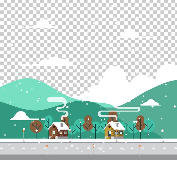 Landscape Winter Illustration PNG, Clipart, Apartment, Border, Cartoon, Deer, Fictional Character Free PNG Download