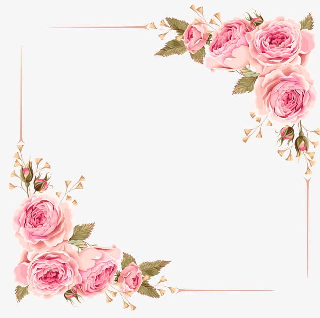 Simple Hand-drawn Rose Border PNG, Clipart, Border Clipart, Pink, Pink Roses, Rose, Rose Clipart Free PNG Download