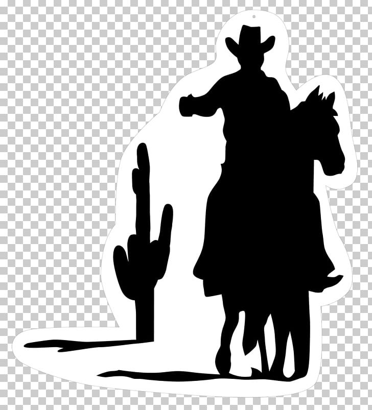 Cowboy Silhouette PNG, Clipart, Artwork, Black And White, Cowboy, Download, Drawing Free PNG Download
