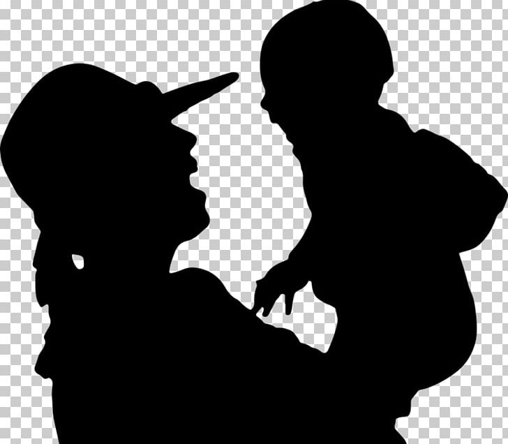 black mother and baby silhouette