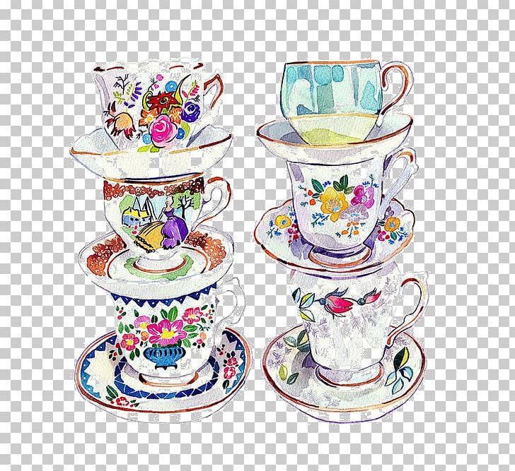 Teacup Watercolor Painting Drawing PNG, Clipart, Art, Ceramic, Coffee Cup, Cup, Dinnerware Set Free PNG Download