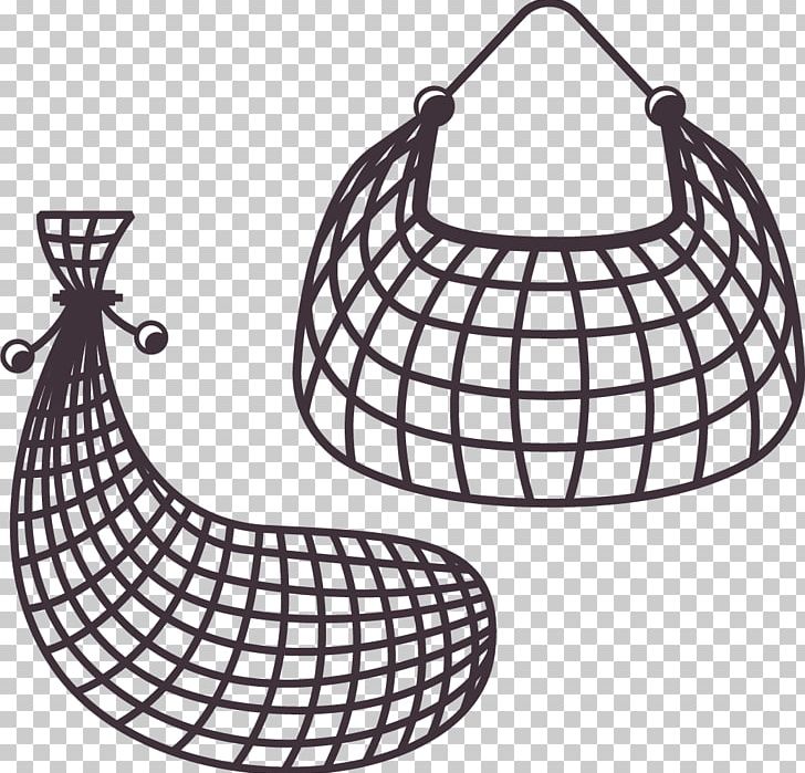fishing net clipart black and white