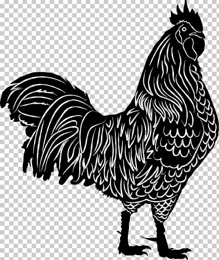 Rooster Silhouette PNG, Clipart, Animals, Beak, Bird, Black And White, Carnivoran Free PNG Download